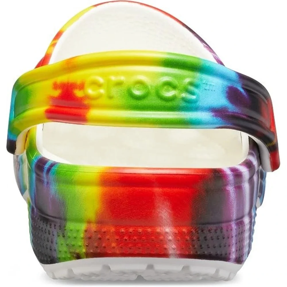 Crocs Classic Clogs Mens Size 9 Multi Color New Tie Dye Slip On 205453-90H